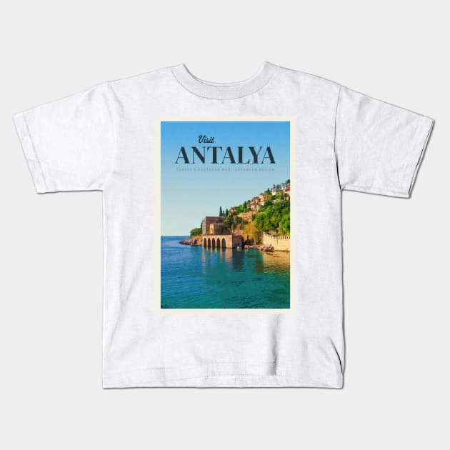 Visit Antalya Kids T-Shirt by Mercury Club